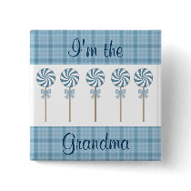 "I'm the Grandma" Blue buttons by TheBabyShoppe "I'm the Grandma" Blue buttons