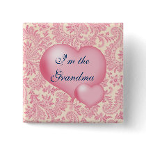 "I'm the Grandma" Pink buttons by TheBabyShoppe "I'm the Grandma" Pink buttons