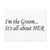 I'm The Groom postcards