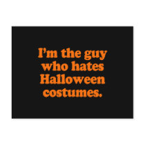 I'm the guy who hates halloween costumes postcards