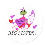 I'm The New Big Sister Round Sticker