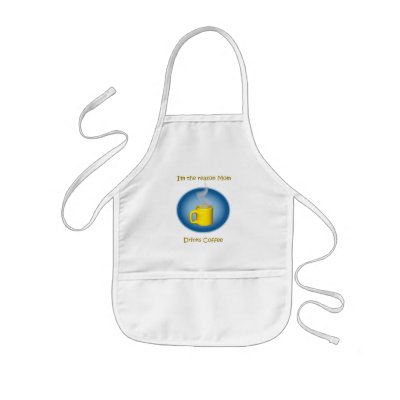 I'm the reason Mom drinks coffee Apron by hdowney