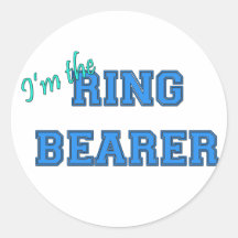 I'm The Ring Bearer Round Sticker