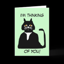 I'm thinking of you cat card cards