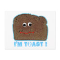 I'm toast! parody humorous Postcard