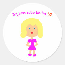 I'm too cute to be 55 stickers