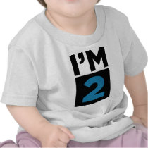 I'm Two Blue Second Birthday Shirt t-shirts