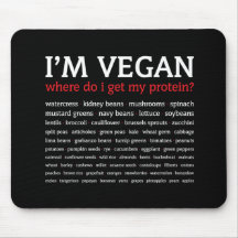 I'm Vegan: Where do I get my protein? Mousepad