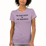 I'M VEGETARIAN & I'M DELICIOUS SHIRT