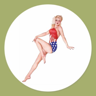 I'm Very Patriotic Round Sticker Zazzle_sticker