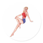 I'm Very Patriotic Round Sticker