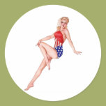 I'm Very Patriotic Round Sticker