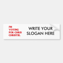 I'M VOTING FOR CHRIS CHRIST BUMPER STICKERS