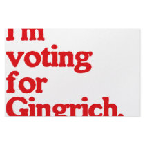 I'M VOTING FOR GINGRICH STATIONERY DESIGN