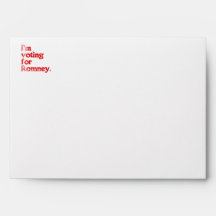 I'M VOTING FOR ROMNEY ENVELOPES