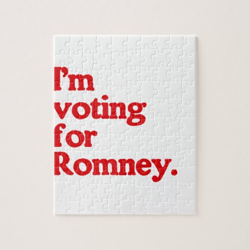 I'M VOTING FOR ROMNEY PUZZLE