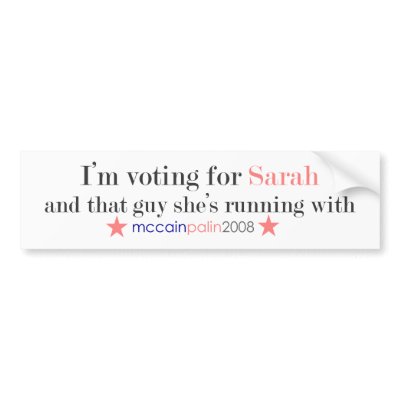 I'm Voting for Sarah Bumper Stickers by sarahpalintees