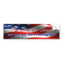 I'm Voting For Sarah Bumper Sticker bumper stickers