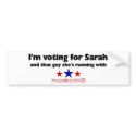 I'm Voting for Sarah Bumper Sticker bumper stickers by sarahpalintees I'm Voting for Sarah Bumper Sticker bumper stickers