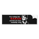 I'm voting for Sarah bumpersticker by Palin_Shirts I'm voting for Sarah bumpersticker