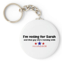 I'm Voting for Sarah Key Chain