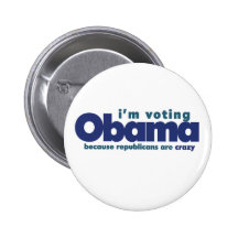 I'm voting OBAMA Buttons