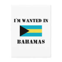 I'm Wanted In Bahamas Postcard