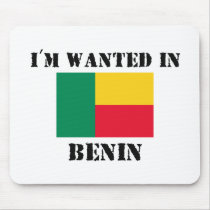 I'm Wanted In Benin mousepads by flagshirt I'm Wanted In Benin mousepads