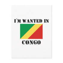 I'm Wanted In Congo postcards