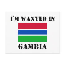 I'm Wanted In Gambia postcards