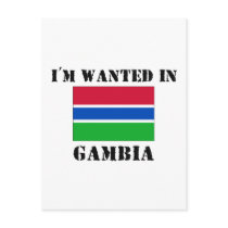 I'm Wanted In Gambia postcards