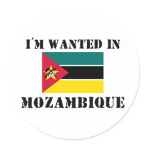 I'm Wanted In Mozambique stickers by flagshirt I'm Wanted In Mozambique stickers