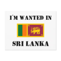 I'm Wanted In Sri Lanka postcards