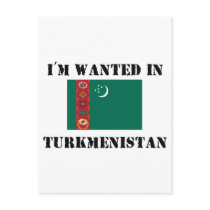 I'm Wanted In Turkmenistan postcards