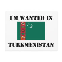 I'm Wanted In Turkmenistan postcards