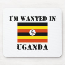 I'm Wanted In Uganda mousepads by flagshirt I'm Wanted In Uganda mousepads