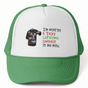 I'm wearing a tacky Christmas sweater in my mind hat