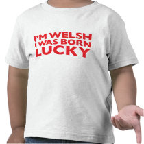 I'm Welsh I Was Born Lucky kids T-Shirt