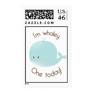 I'm Whaley One Today! Birthday Postage stamp