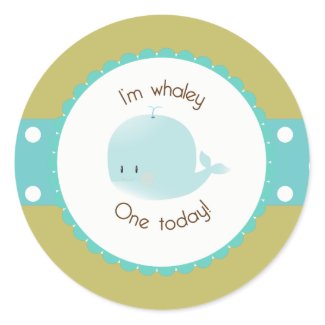 I'm Whaley One Today Cupcake Topper/Sticker sticker