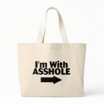 Im With Asshole (Arrow) Canvas Bag