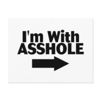 Im With Asshole (Arrow) Post Cards