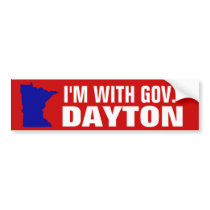 I'M WITH GOV. DAYTON BUMPER STICKERS