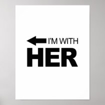 I'm with her (left) posters