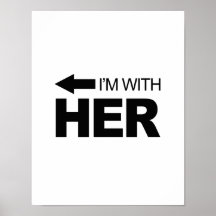 I'm with her (left) posters