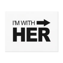 I'm with her (right) post cards