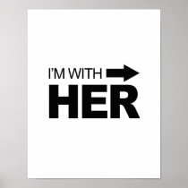 I'm with her (right) print