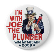 I'm with Joe the Plumber Button by GrandOldPartyGear I'm with Joe the Plumber Button