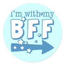 I'm With My BFF (right) Round Stickers