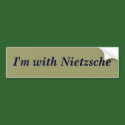 I'm with Nietzsche bumper stickers by headwind I'm with Nietzsche bumper stickers